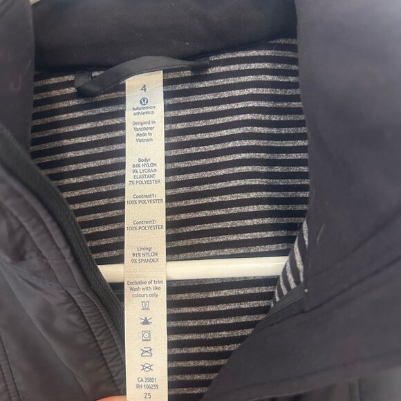 Lululemon Kanto Catch Me Run Full-Zip Reflective Jacket Women's Size 4 in Black - Picture 3 of 5